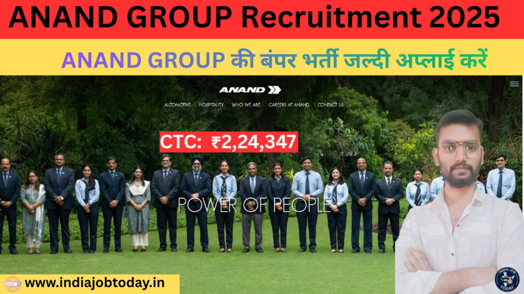 ANAND Group Recruitment 2025 – Full Job Details