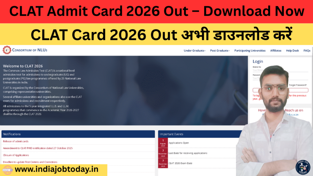 CLAT 2026 Exam Admit Card Out – Download Now