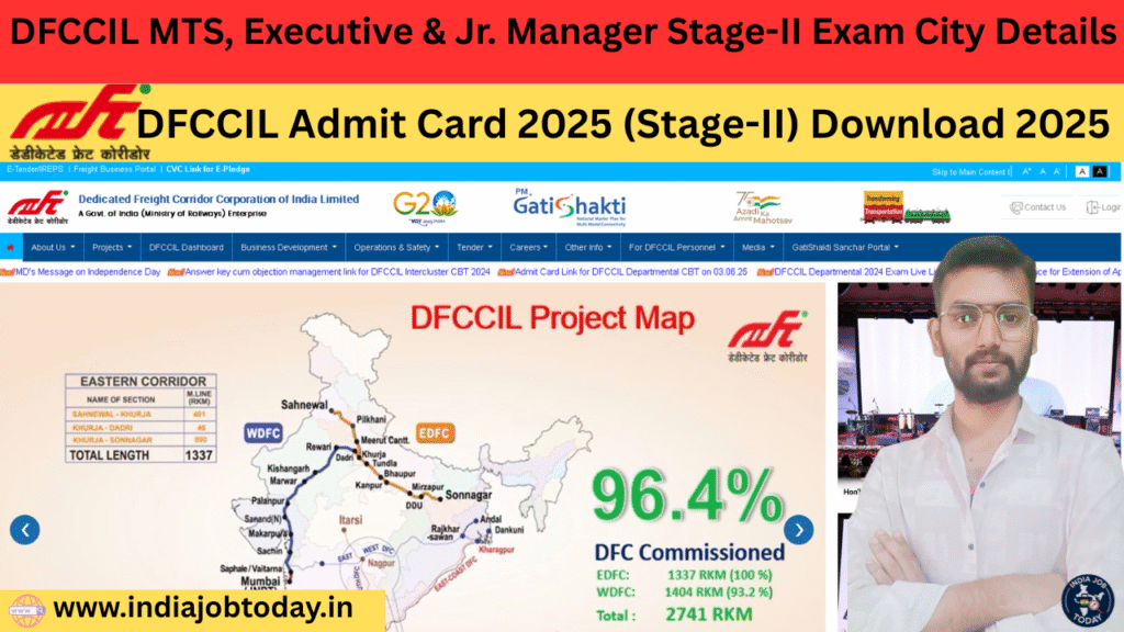 DFCCIL MTS, Executive & Jr. Manager Stage-II Admit Card 2025