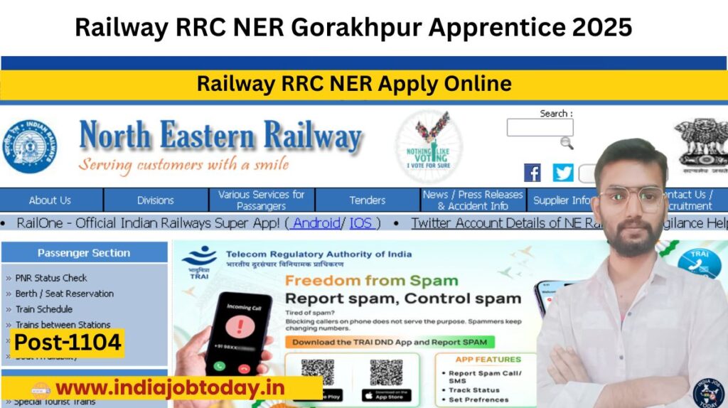 Railway RRC NER Gorakhpur Apprentice 2025- Apply Online