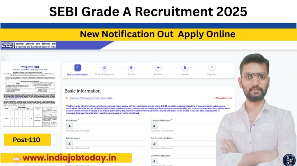 SEBI Recruitment 2025: Apply Online