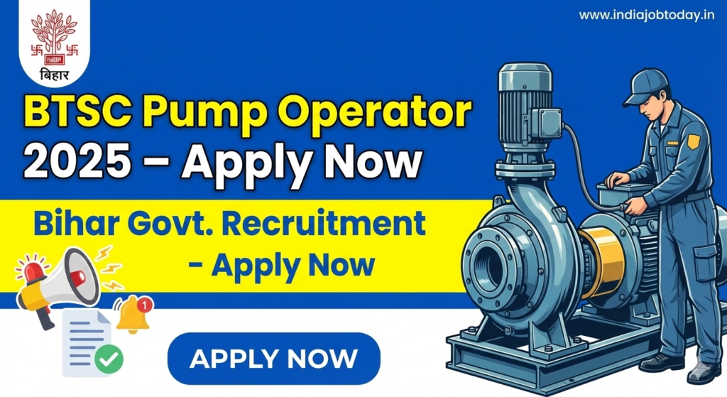 BTSC Pump Operator Online Form 2026