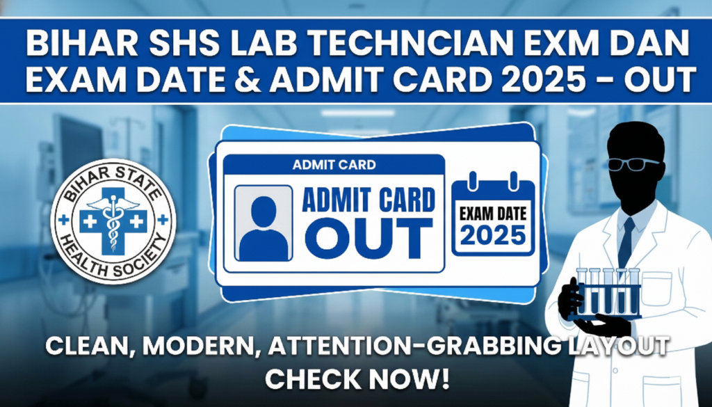 Bihar SHS ANM Admit Card 2025 – Exam Date Out