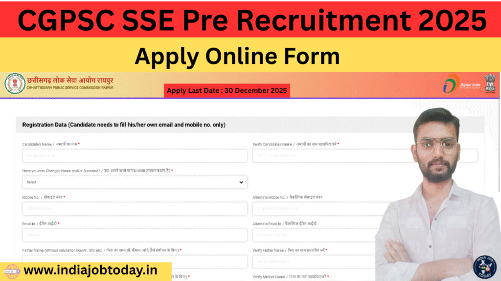 CGPSC SSE Pre Recruitment 2025 – Apply Online