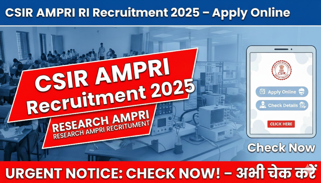 CSIR AMPRI Recruitment 2025 Apply Online