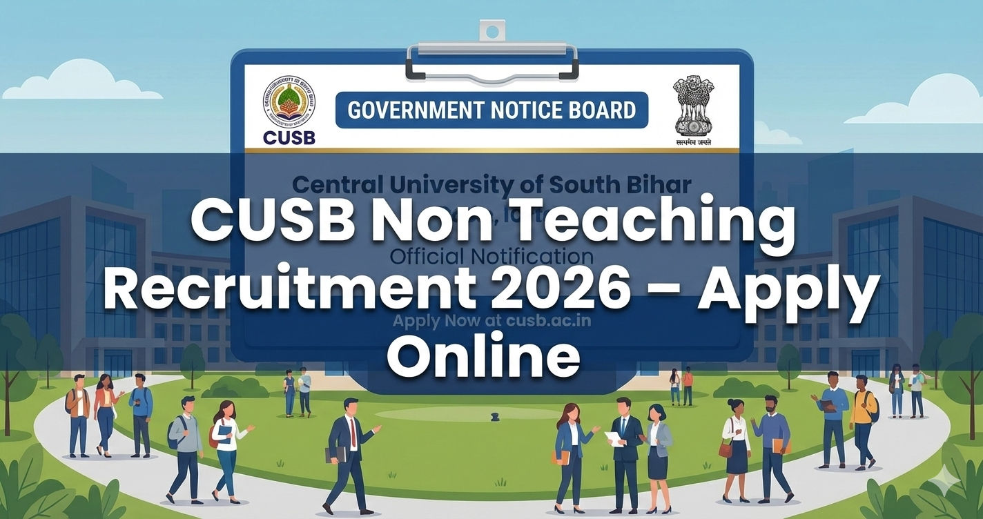 CUSB Non Teaching Recruitment 2026 Apply Online