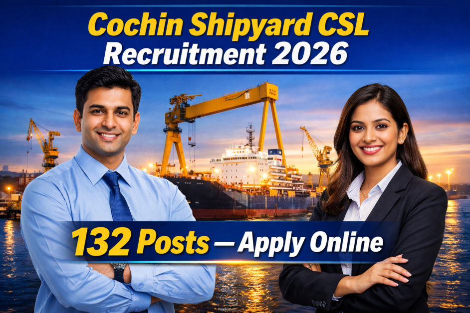 Cochin Shipyard CSL Recruitment 2026 Apply Online