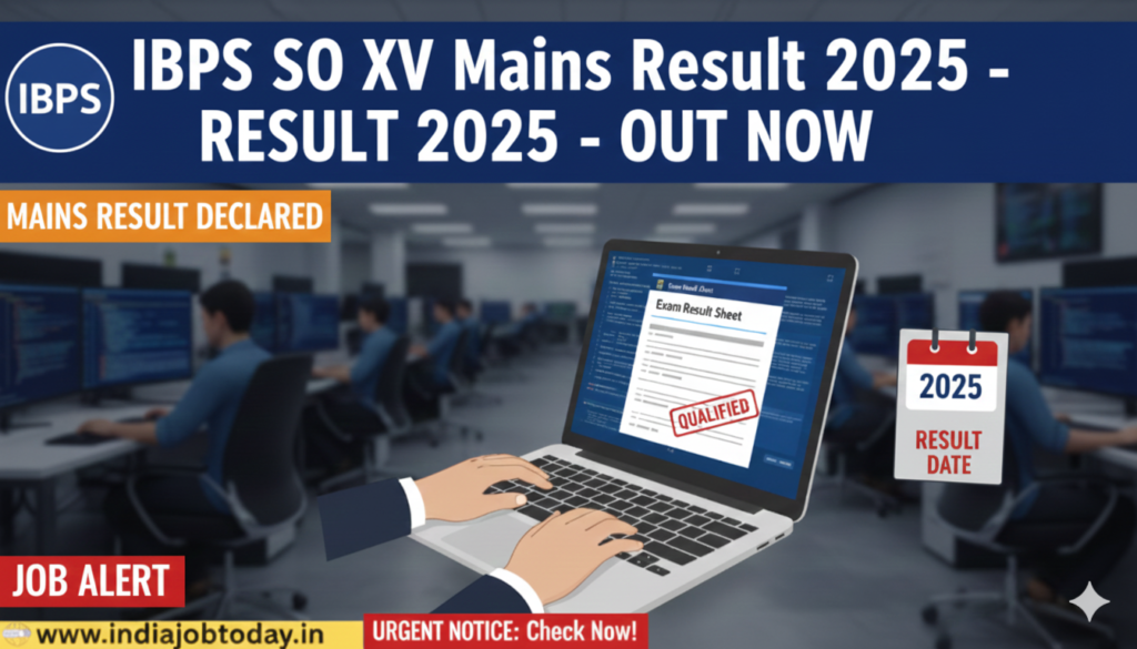IBPS SO XV Mains Result 2025