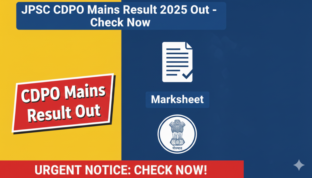 JPSC CDPO Mains Result 2025 Out – Check Now