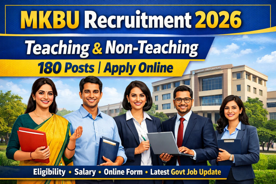 MKBU Recruitment 2026 | Teaching & Non-Teaching 180 Posts – Apply Online