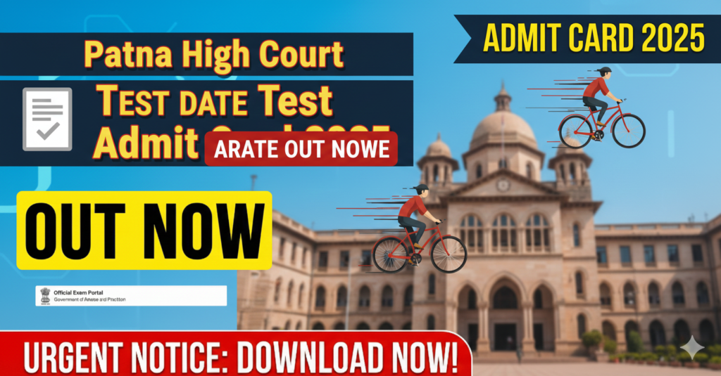 Patna High Court Mazdoor Test Admit Card 2025 – Check Now