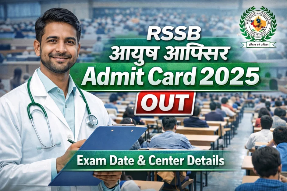RSSB Ayush Officer Admit Card 2025 OUT