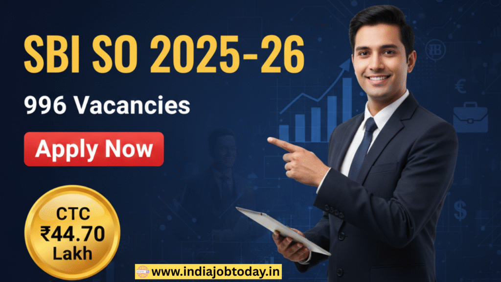 SBI SO Recruitment 2025–26 – 996 Posts Apply Online