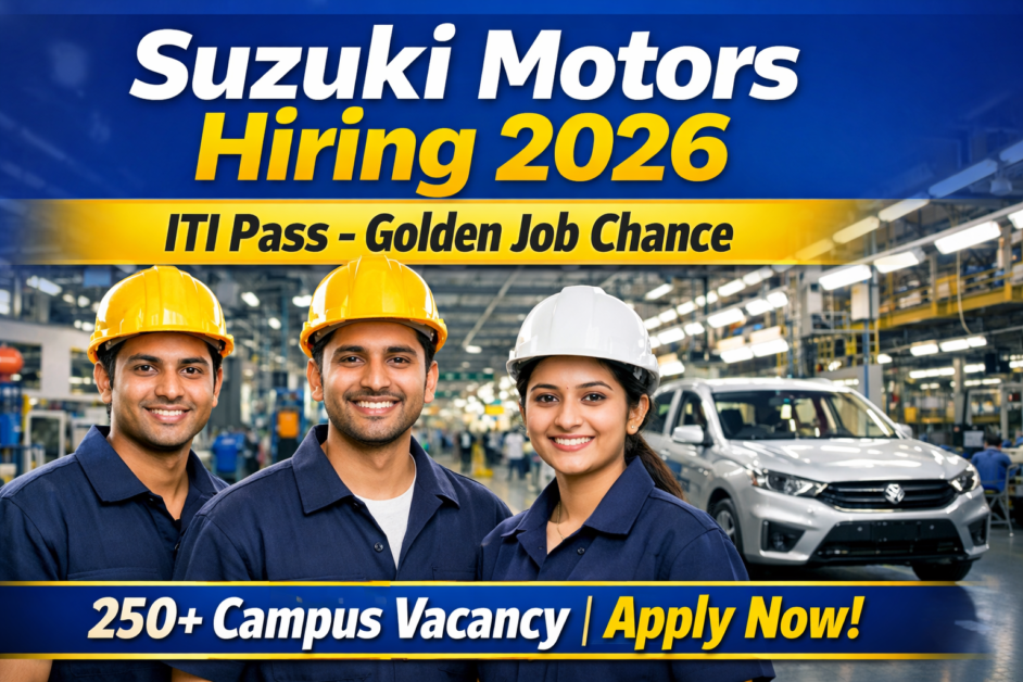 Suzuki Motors Hiring 2026 Apply Online