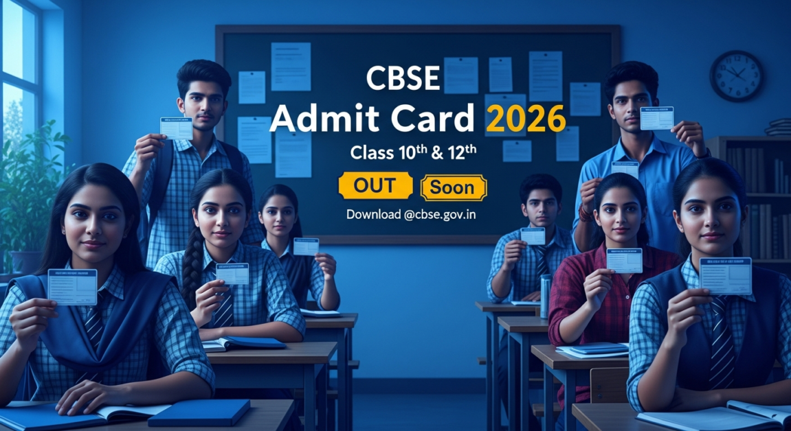 CBSE Admit Card 2026 OUT Soon – Class 10th & 12th Hall Ticket Download