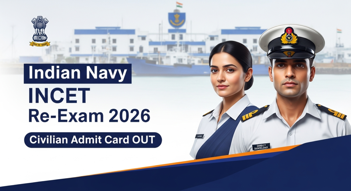 Indian Navy INCET Civilian Re-Exam Admit Card