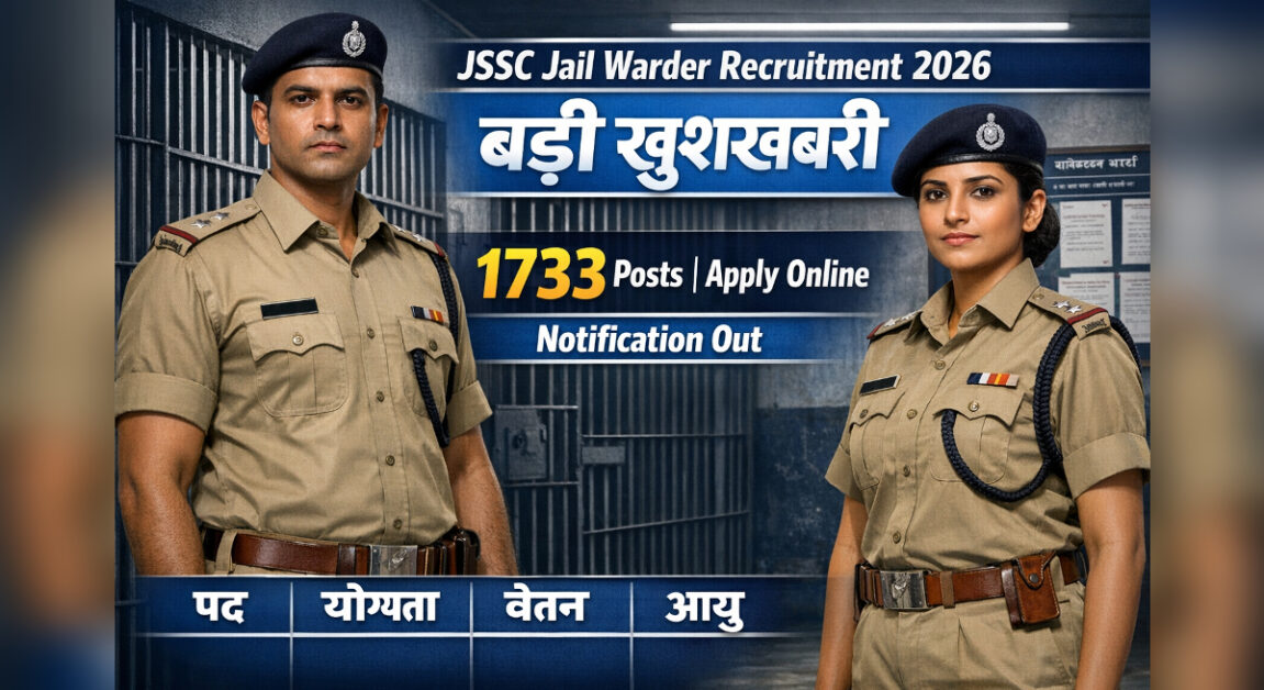 JSSC Jail Warder Recruitment 2026 - Apply Online For 1733 Posts