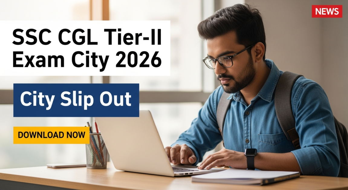 SSC CGL Tier-II Exam City Details 2026 Out City Slip Download