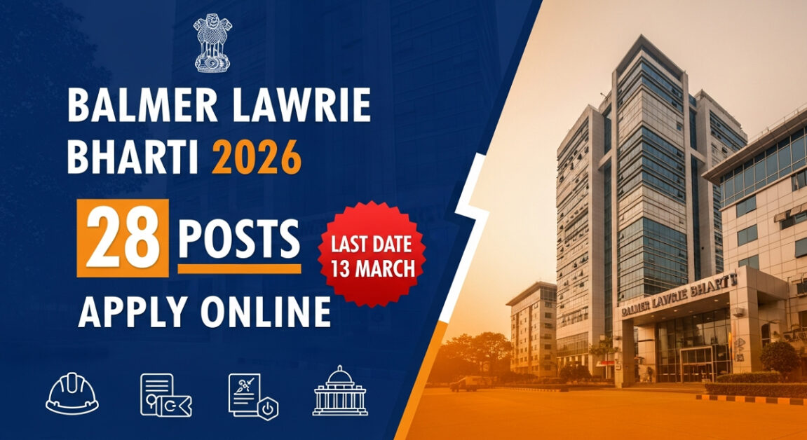 Balmer Lawrie Recruitment 2026 - 28 Posts Apply Online Junior Officer, Assistant Manager