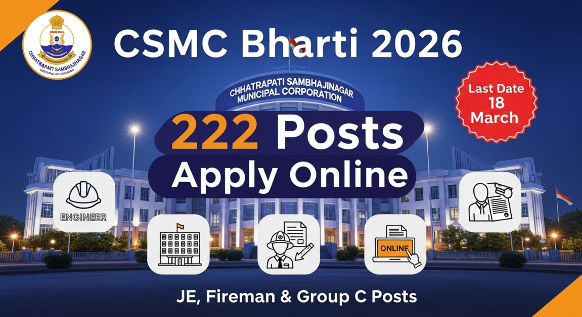 Current image: CSMC Recruitment 2026 222 JE, Fireman Vacancies—Apply Online