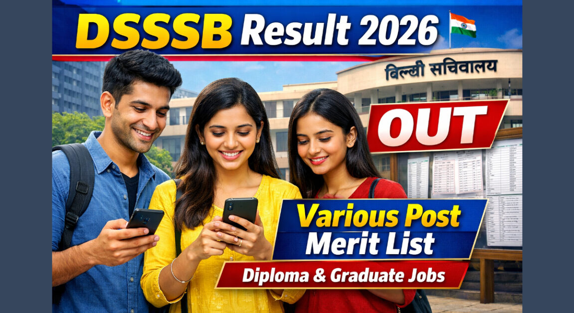 DSSSB Various Post Result 2026 Out Today