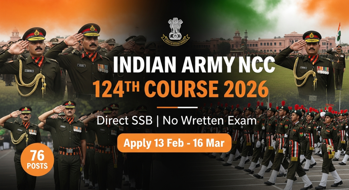 Current image: Indian Army NCC 124th Course 2026 Apply Online