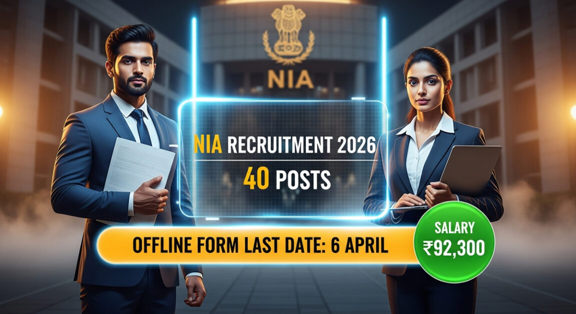 NIA Recruitment 2026 Notification Out - Apply Offline for 40 DEO, LDC Posts NIA Recruitment 2026 Notification Out - Apply Offline for 40 DEO, LDC Posts