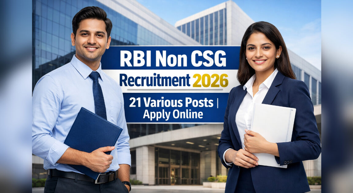 RBI Non CSG Various Post Recruitment 2026 - Apply Online For 21 Posts