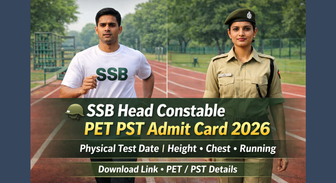 Current image: SSB Head Constable PET PST Admit Card