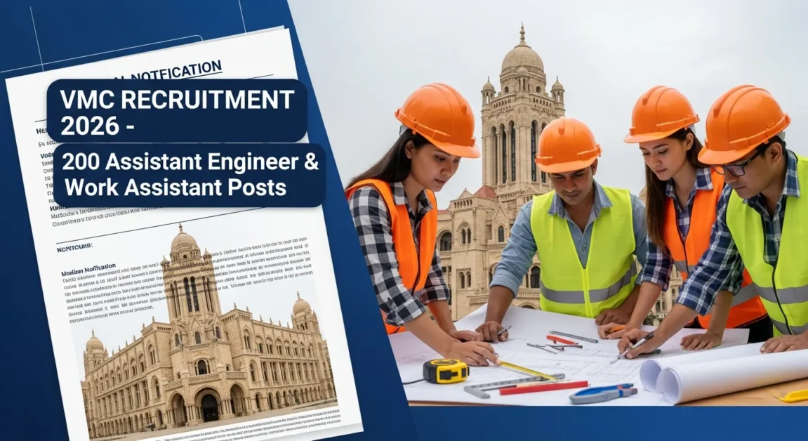 VMC Recruitment 2026 – 200 AE & Work Assistant Posts Apply Online Current image: VMC Recruitment 2026 – 200 AE & Work Assistant Posts Apply Online