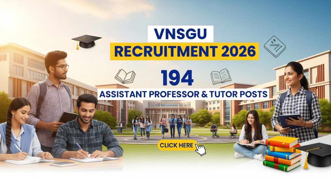 VNSGU Recruitment 2026 Notification Out - Apply Online