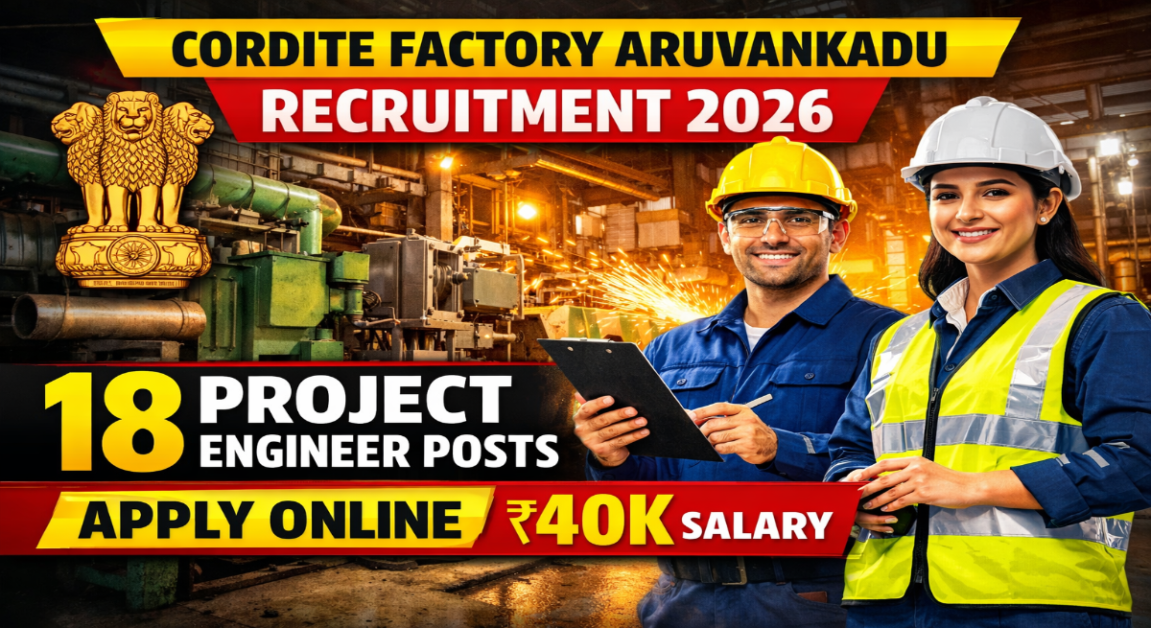 Cordite Factory Aruvankadu Recruitment 2026 – Apply Online Cordite Factory Aruvankadu Recruitment 2026 – Apply Online