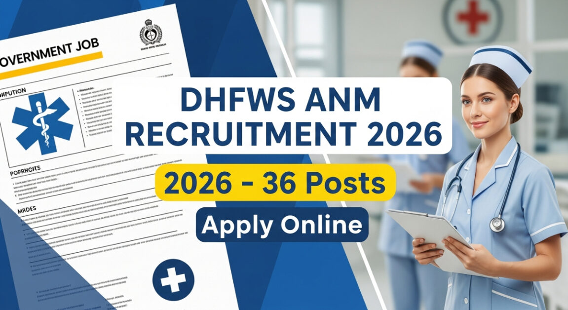 DHFWS Puducherry ANM Bharti 2026 - Apply Online for 36 Posts