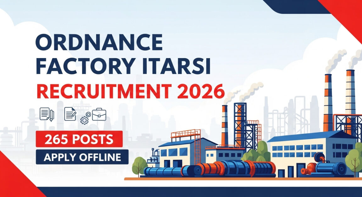 Ordnance Factory Itarsi Recruitment 2026 - 265 Posts Notification Out Direct Apply Offline