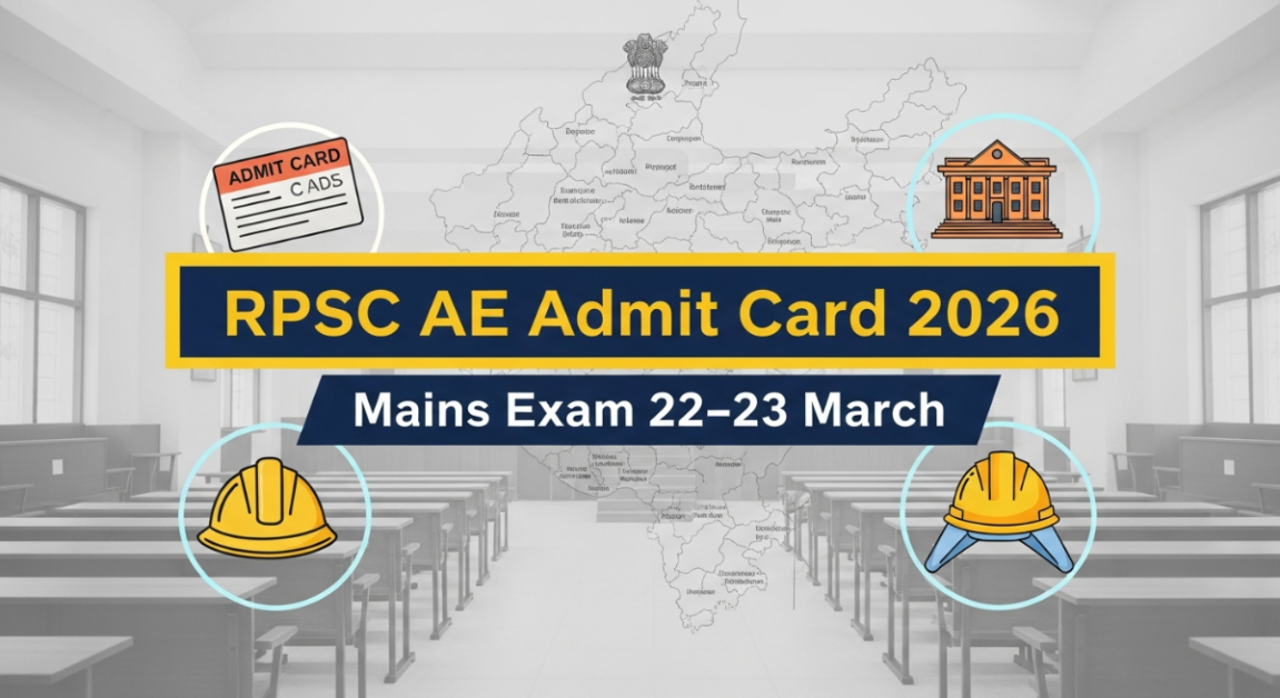 RPSC Assistant Engineer Mains Admit Card 2026 Out