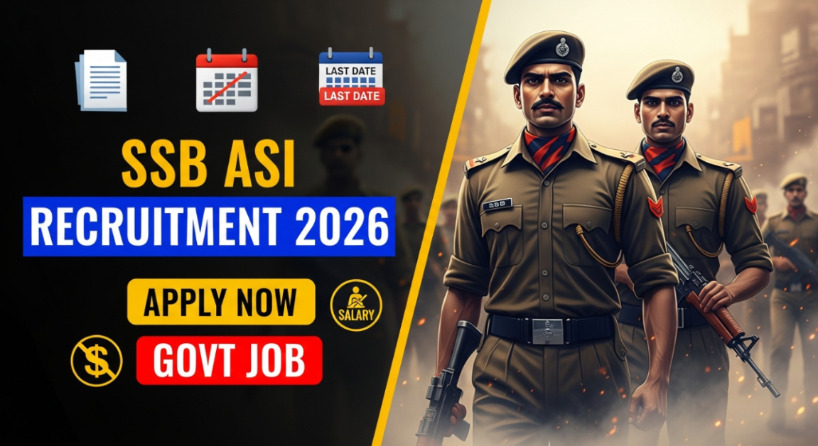 SSB ASI Recruitment 2026 - Apply Online