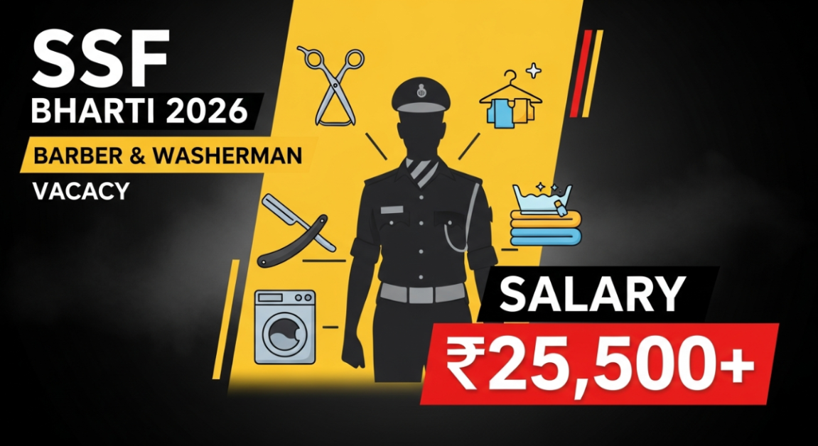 SSF Constable Recruitment 2026 - Barber & Washerman Bharti: Apply Online SSF Constable Recruitment 2026 - Barber & Washerman Bharti: Apply Online
