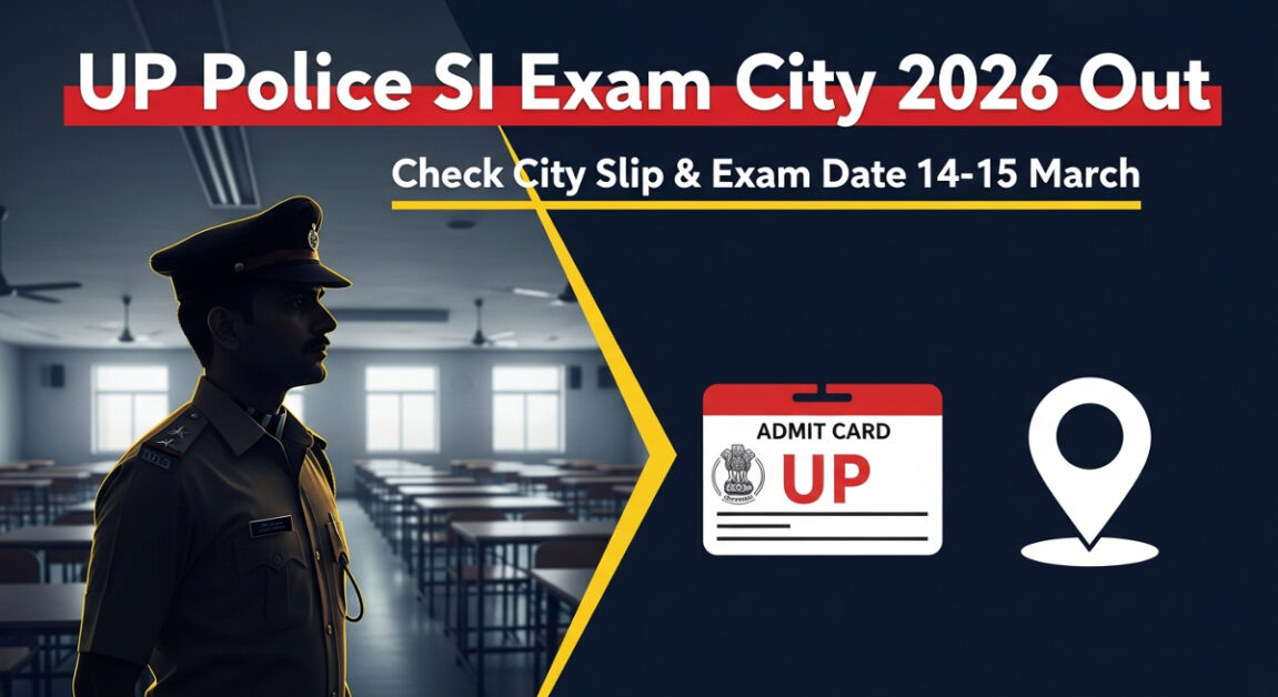 UP Police SI Exam City Details 2026 Out Admit Card Download