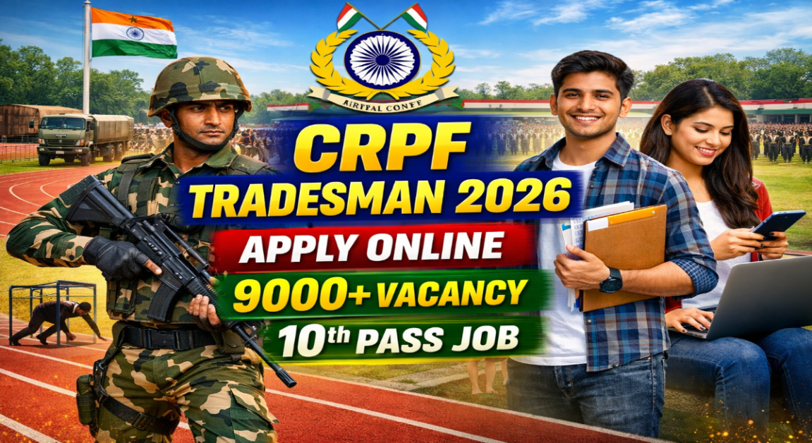 CRPF Constable Tradesman Recruitment 2026 – Apply Online CRPF Constable Tradesman Recruitment 2026 – Apply Online